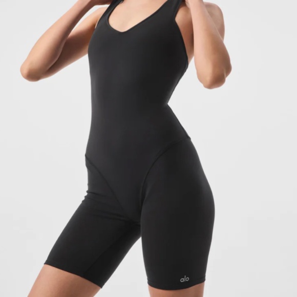 ALO Yoga Black Athletic Romper - Picture 7 of 13